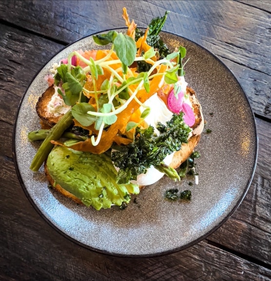 Fresh salad with microgreens